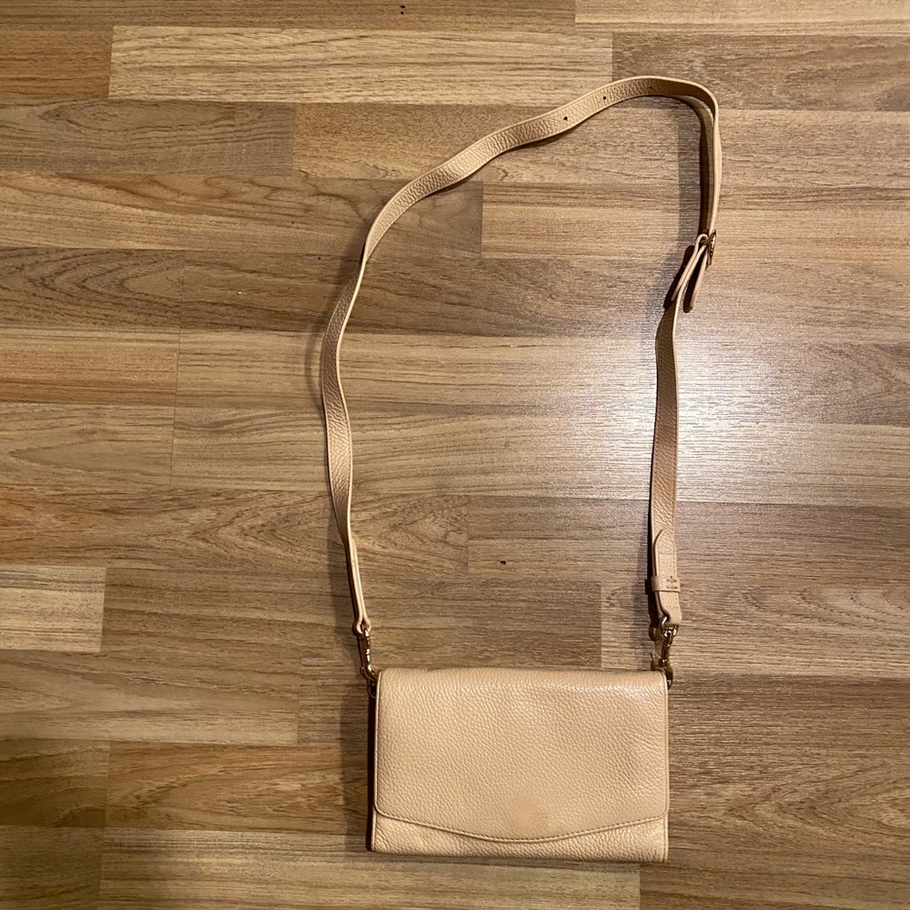 Cuyana Pebbled Leather Wallet Clutch